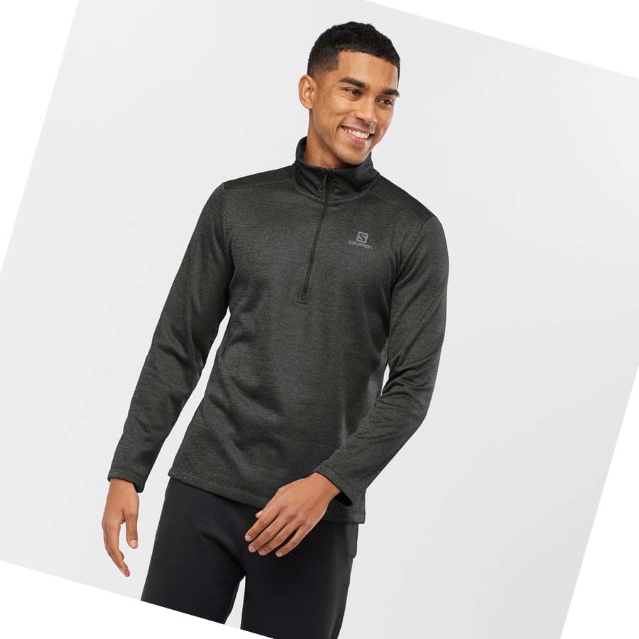 Salomon ESSENTIAL LIGHTWARM SEAMLESS Erkek Kapüşonlu Sweatshirt Siyah | TR 3204SGL